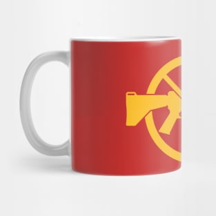 Gun Ban / Prohibition Sign (No Weapons / Peace / Gold) Mug